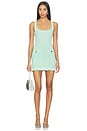 view 1 of 4 VESTIDO LOULOU in Metallic Mint