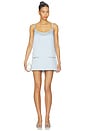 view 1 of 4 ROBE COURTE REILLY in Glace & Silver Stone