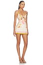 view 2 of 3 MINIVESTIDO MARGARIE in Ochre Shell Foulard