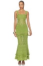 view 1 of 4 VESTIDO WINONA in Metallic Kiwi