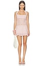 view 1 of 4 Agnie Crochet Dress in Metallic Baby Pink