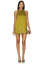 view 1 of 4 Tobonie Embroidered Dress in Basil