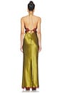 view 4 of 4 Everly Dress in Basil & Cigar