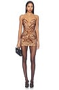view 1 of 4 Circe Embroidered Dress in Hazelnut