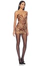view 2 of 4 Circe Embroidered Dress in Hazelnut
