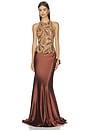 view 1 of 4 Evolet Embroidered Dress in Hazelnut