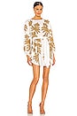 view 1 of 4 Grace Dress in White & Gold Palm