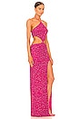 view 2 of 4 Hendrix Dress in Fuchsia Rose Tiger Stripe