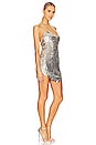 view 2 of 5 Sirena Dress in Silver Feather Sequin
