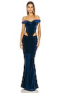 view 1 of 3 Giada Velvet Dress in Navy