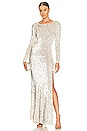 view 1 of 5 ROBE ALEXA in Ivory, Gold & Silver