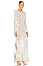 view 2 of 5 ROBE ALEXA in Ivory, Gold & Silver