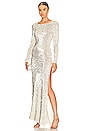 view 3 of 5 ROBE ALEXA in Ivory, Gold & Silver