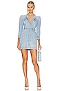 view 1 of 3 ROBE MINI EN JEAN LEMA in Celeste