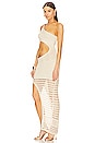 view 3 of 5 Moretti Dress in Ivory & Gold