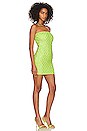 view 2 of 4 Felicity Dress in Neon Yellow Grid