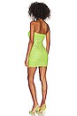 view 3 of 4 Felicity Dress in Neon Yellow Grid