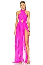 view 1 of 3 Ina Silk Dress in Neon Pink