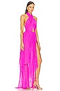 view 2 of 3 Ina Silk Dress in Neon Pink