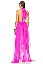 view 3 of 3 Ina Silk Dress in Neon Pink