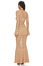 view 3 of 4 Sereno Dress in Metallic Nude Bronze