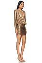 view 3 of 5 Marilyn Dress in Bronze Gold