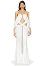 view 1 of 4 Gaia Dress in White & Gold