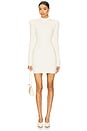 view 2 of 5 Jane Faux Fur Dress in Winter White & Cream