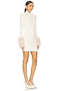 view 3 of 5 Jane Faux Fur Dress in Winter White & Cream