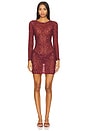 view 1 of 4 Emani Sequin Dress in Cabernet