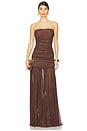 view 1 of 3 Adele Dress in Dark Chocolate