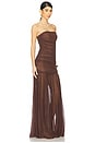 view 2 of 3 Adele Dress in Dark Chocolate