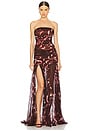 view 4 of 4 Annalise Dress in Latte Abstract & Orchid