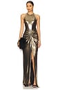 view 1 of 3 Anida Dress in Metallic Pewter