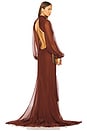 view 1 of 4 Rosalinda Chiffon Dress in Chestnut