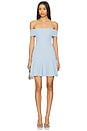 view 1 of 4 Erica Dress in Metallic Powder Blue
