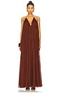 view 1 of 3 Arlet Chiffon Dress in Chestnut