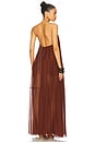view 3 of 3 Arlet Chiffon Dress in Chestnut