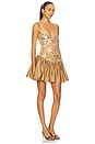 view 2 of 4 Thelma Crochet Dress in Metallic Honey Beige