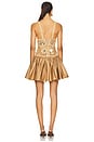 view 3 of 4 Thelma Crochet Dress in Metallic Honey Beige