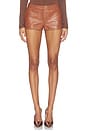 view 1 of 6 Valesia Leather Short in Cigar
