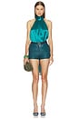 view 6 of 6 Naya Leather Short in Sarcelle