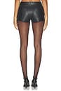 view 5 of 6 Valesia Leather Short in Black