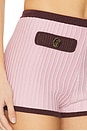 view 6 of 6 Edith Short in Metallic Earl Rose & Pecan