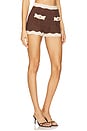 view 2 of 6 Kait Knit Short in Metallic Chestnut & Bone