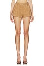 view 1 of 6 Reyes Suede Short in Caramel