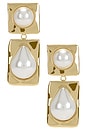 view 1 of 2 BRINCO PENDENTE DE PÉROLA SAVANNAH in Gold