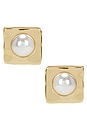 view 1 of 2 PENDIENTES DE PERLA NIKKI in Gold
