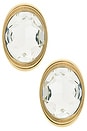 view 1 of 2 Salma Earring in Gold & Clear