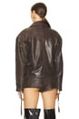 view 3 of 4 Salome Leather Jacket in Vintage Brown